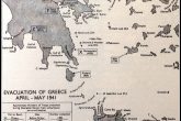 Map showing the points of embarkation of the allied forces that leave during the evacuation of the Greek mainland. (see DEMON operation)