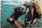 Parts of the equipment from the missing American divers retrieved by the team of retired Captain ΟΥΚ Κ. Lazanas. Kostas Lazanas Archive.