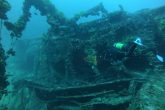 The part of the stern of the S/S VOLOS as S/S THASSOS